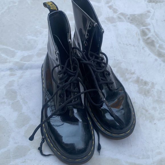 Doc Martens 1460 Boots Womens  Size 8 Shoes Black Eye 8 Patent Leather C… - Picture 7 of 8